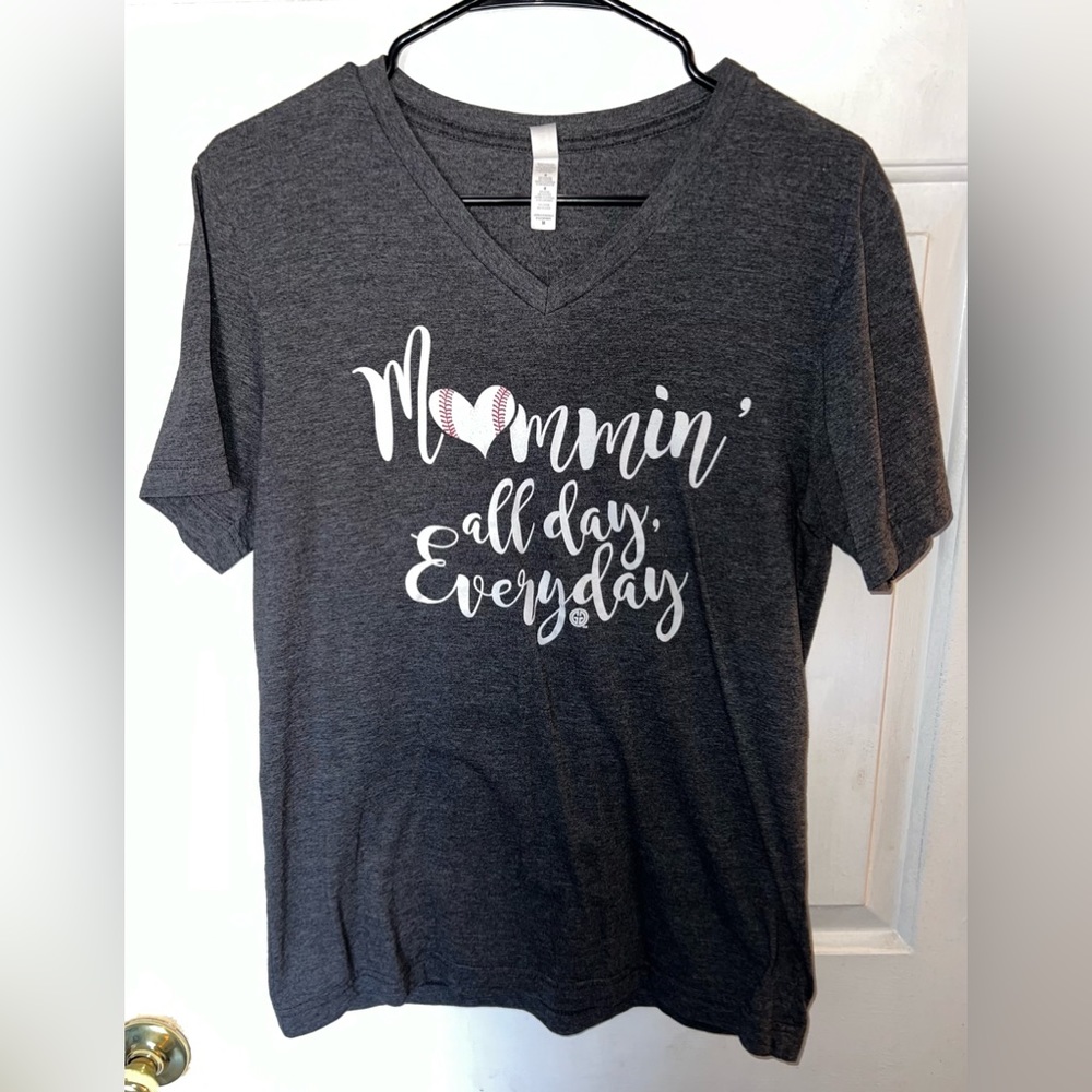 Baseball Mom Vneck T-shirt
